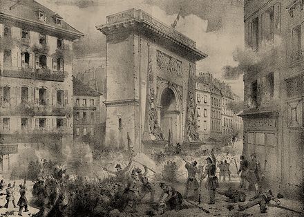 23 - 26 juin : journées de Juin. Attaque de la barricade de la porte St. Denis.