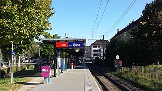 <span class="mw-page-title-main">Zürich Binz railway station</span> Railway station on the Uetliberg line in the Swiss city of Zürich