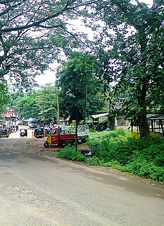 Vellarikundu Town in Kerala, India