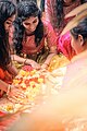 Bathukamma making