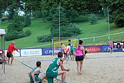 Deutsch: Beachhandball Europameisterschaften 2019 (Beach handball Euro); Tag 2: 3. Juli 2019 – Männer, Vorrunde Gruppe C, Nordmazedonien-Schweiz 0:2 (13:22, 18:19) English: Beach handball Euro; Day 2: 3 July 2019 – Women Preliminary Round Group A – Men Preliminary Round Group C – North Macedonia-Switzerland 0:2 (13:22, 18:19)