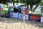 Deutsch: Beachhandball Europameisterschaften 2019 (Beach handball Euro); Tag 4: 5. Juli 2019 – Frauen, Viertelfinale, Niederlande-Griechenland 2:1 (25:12, 18:24, 7:6) English: Beach handball Euro; Day 4: 5 July 2019 – Quarter Final Women – Netherlands-Greece 2:1 (25:12, 18:24, 7:6)