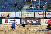 Deutsch: Beachhandball Europameisterschaften 2019 (Beach handball Euro); Tag 5: 6. Juli 2019 – Männer, Halbfinale, Dänemark-Ungarn 2:0 (19:16, 22:18) English: Beach handball Euro; Day 5: 6 July 2019 – Semifinal Men – Denmark-Ukraie 2:0 (19:16, 22:18)