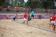 Deutsch: Beachhandball bei den Olympischen Jugendspielen 2018; Tag 5, 10. November 2018; Jungs, Platzierungsrunde - Uruguay-Italien 1:2 English: Beach handball at the 2018 Summer Youth Olympics at 11 October 2018 – Boys Consolation Round – Uruguay-Italy 1:2