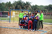 Deutsch: Beachhandball bei den Olympischen Jugendspielen 2018; Tag 6, 12. Oktober 2018; Jungen, Platzierungssspiel Ränge 7-8 – Venezuela-Italien 2:0 English: Beach handball at the 2018 Summer Youth Olympics at 12 October 2018 – Boy's Placement Match 7-8 – Venezuela-Italy 2:0