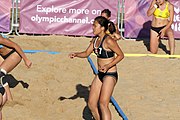 Deutsch: Beachhandball bei den Olympischen Jugendspielen 2018; Tag 3, 9. Oktober 2018; Jungs, Vorrunde, Gruppe B - Argentinien-Hongkong 2:0 English: Beach handball at the 2018 Summer Youth Olympics at 9 October 2018 – Girls Preliminary Round Group B – Argentina-Hing Kong 2:0