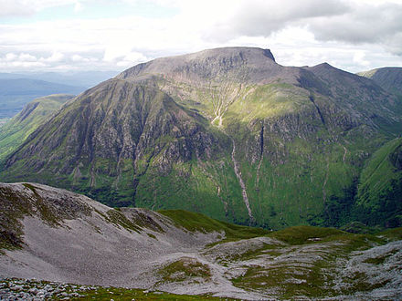 The steep south face of Ben Nevis from Sgurr a' Mhàim