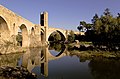 Bridge in Besalú, Gerona, Catalonia, Spain (12th cent.)