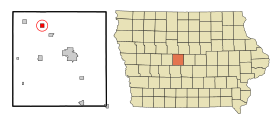 Boone County Iowa Incorporated and Unincorporated areas Pilot Mound Highlighted.svg