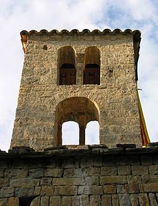 Campanal d'a ilesia de Sant Sadurní de Rotgers en Borredà