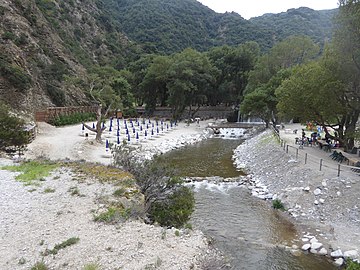 Träns av Fiumara Allaro vid Eremitaget i Sant'Ilarione med "Le Cascate"-stranden (2018)