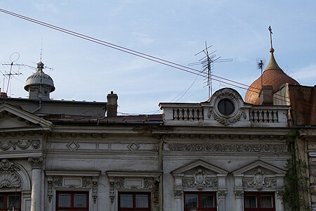 Church Sf. Nicolae behind Bucharestian roofs