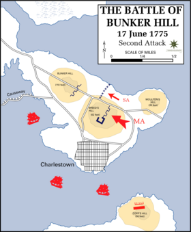 Bunker Hill Boston Map Battle Of Bunker Hill - Wikipedia