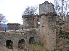 One of the largest castle ruins in Franconia: Altenstein near Maroldsweisach Burg Altenstein Tor.jpg