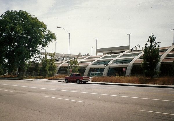 Earthquake damage sustained by parking structure C after the 1994 Northridge earthquake at CSUN
