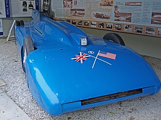 Campbell-Railton Blue Bird replica, an exhibit at the Lakeland Motor Museum Campbell Railton Blue Bird Replica.JPG