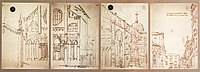 Venice: Campo San Giovanni e Paolo (4 drawings) label QS:Len,"Venice: Campo San Giovanni e Paolo (4 drawings)" label QS:Lpl,"Wenecja: Campo San Giovanni e Paolo (4 rysuki)"
