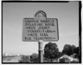 Cast iron marker, west end of Calhoun Street Bridge, Morrisville. - Lincoln Highway, Running from Philadelphia to Pittsburgh, Fallsington, Bucks County, PA HAER PA-592-1.tif