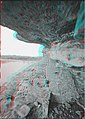 Cave ruins in bluffs of San Juan River. Utah - NARA - 517609 anaglyph.jpg
