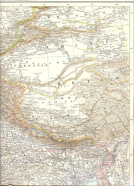 File:Central and South Asia, from the first edition of the 'Allgemeiner Hand-Atlas' by Richard Andree (Leipzig- Verlag con Velhagen & Klasing, 1881) north east.jpg