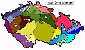 Mapa de ubicación de České Středohoří