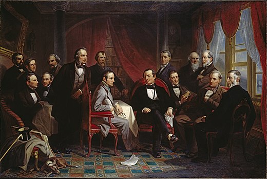 Washington Irving and his Literary Friends at Sunnyside; third from right in back is John Pendleton Kennedy.