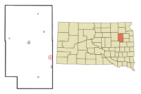 Clark County South Dakota Incorporated and Unincorporated areas Naples Highlighted.svg