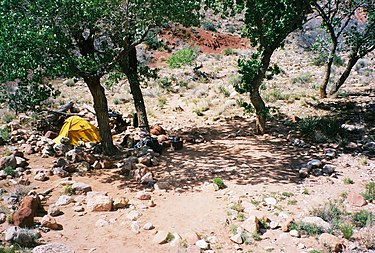 The campgrounds located at the end of the Clear Creek Trail Clear Creek Camp.jpg