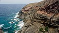 Cliff of Volcanic Rocks on Porto Santo island Madeira - Panoramio 66224763.jpg