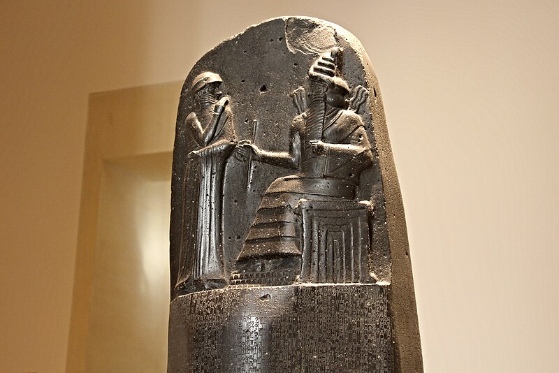 File:Code of Hammurabi (Louvre Sb 8)-31434550325.jpg