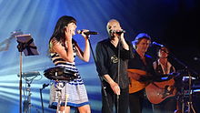 Nolwenn Leroy and Alan Stivell duo in 2012. Colmar - Foire au Vins - Nolwenn Leroy et Alan Stivell.JPG