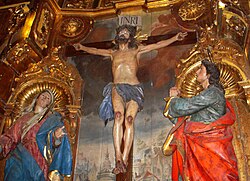 Image of the Holy Christ of the Agony in Limpias, Spain, which flowed real blood. Cristo de Limpias.JPG