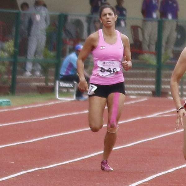 File:DIALA EL KHAZEN Women 200m Heats In Progress.jpg