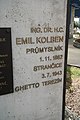 Čeština: Detailní pohled na památník Emila Kolbena na Freyově ulici v Praze-Vysočanech, Praha. English: Detail of Emil Kolben memorial at Freyova street in Prague-Vysočany, Prague.