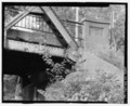 Detail of truss and abutment at east end of Conococheaque Creek Bridge. Looking NE. - Lincoln Highway, Running from Philadelphia to Pittsburgh, Fallsington, Bucks County, PA HAER PA-592-61.tif