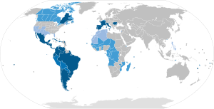 Mapa SVG detalhado do mundo românico.