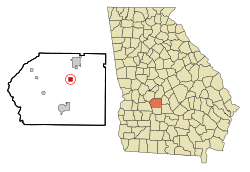 Location in Dooly County and the state of Georgia