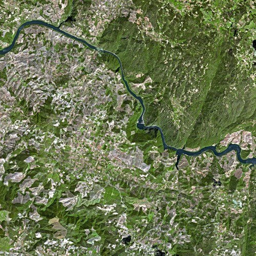 A SPOT Satellite image of the Douro River