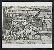 Deserted Kontor: Germans escape from Antwerp (1577) Duitse troepen verlaten Antwerpen, 2 augustus 1577.jpg