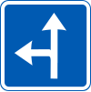 E11.6: Lane for turning left or continuing straight