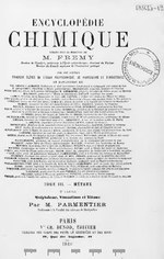 Thumbnail for File:Encyclopédie chimique.Tome III.- Métaux. 8e cahier - molybdène, vanadium et titane, par M. Parmentier. (IA BIUSante pharma 018935x19).pdf