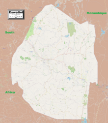 Enlargeable, detailed map of Eswatini Eswatini2021OSM.png