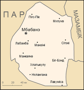 Мапа Эсўатыні