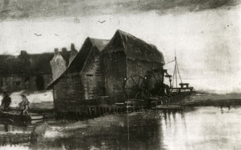 Molino de agua en Gennep, 1884, (F1144a)
