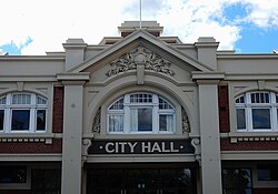 Facade of City Hall, Hobart, Tasmania.jpg