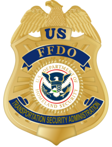 Illustration of a badge of a Federal Flight Deck Officer Federal Flight Deck Officer badge.png