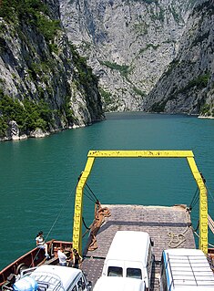 Koman Hydroelectric Power Station Dam in Albania