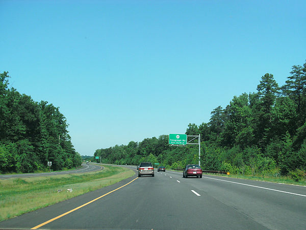 The Parkway near its southern end, on Fort Belvoir property