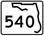 State Road 540 marker