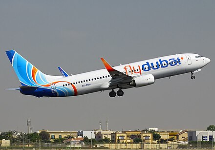 A Flydubai Boeing 737-800. This aircraft was involved in an accident in March 2016.